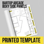 Bartop Arcade Cabinet Printed Templates for Boxy Side Panels