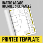 Bartop Arcade Cabinet Printed Templates for Rounded Side Panels