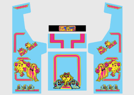 Ms. Pac-Man Full-Size Arcade Skins Rounded