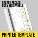 Pacade Bartop Arcade Printed Template with Boxy Side Panels