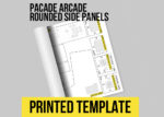 Pacade Bartop Arcade Printed Template with Rounded Side Panels