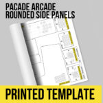 Pacade Bartop Arcade Printed Template with Rounded Side Panels