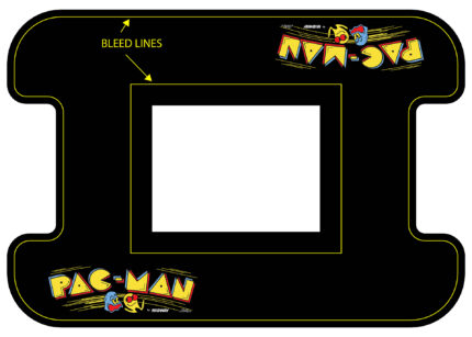 Pac-Man Cocktail Table Underlayment with Bleed Marker