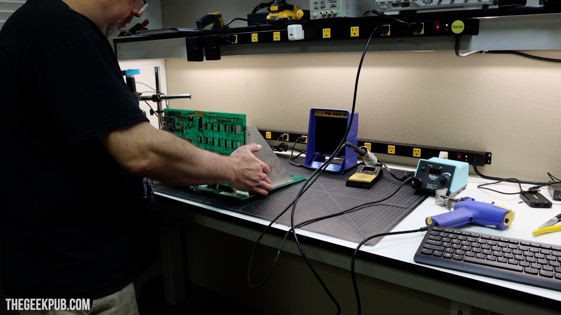 Liberated board on the workbench