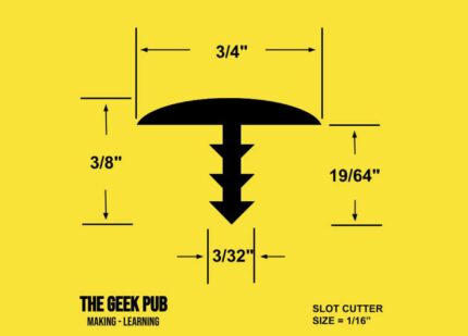 3/4" T-Molding Dimensions