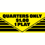 $1 1 Play arcade game decal sticker