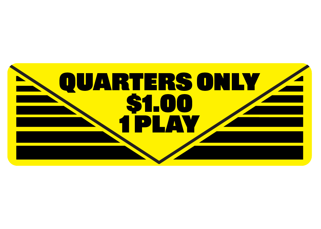 $1 1 Play arcade game decal sticker